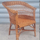 Children's chair in rattan and wicker