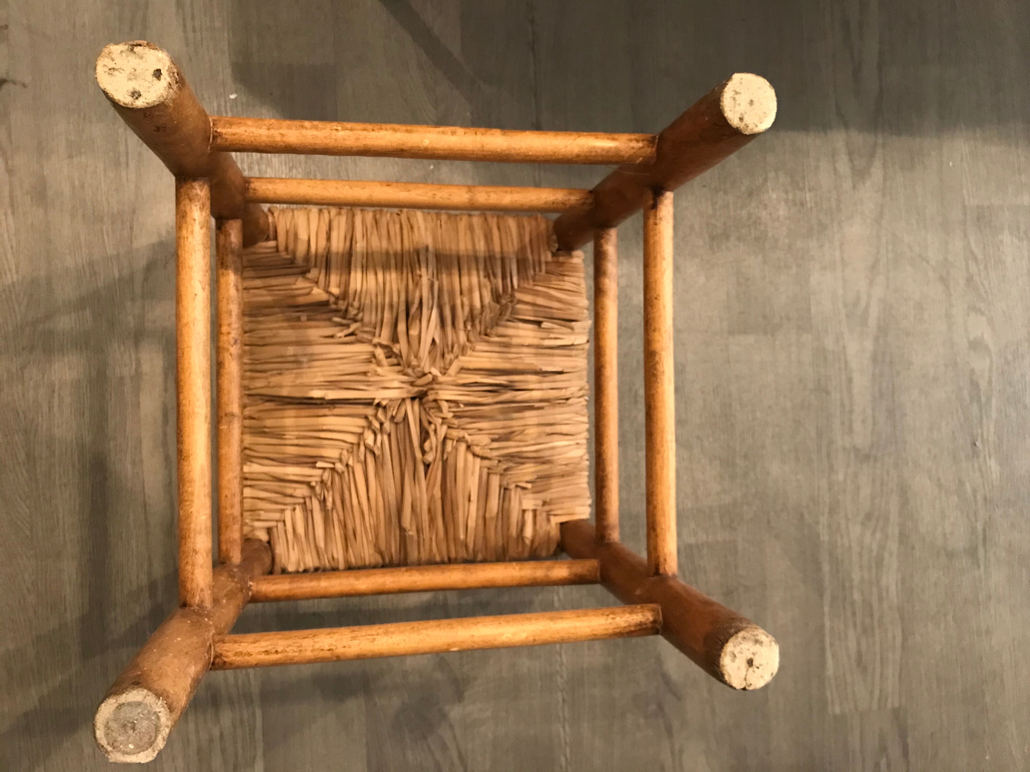 Light wooden stool