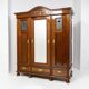 Art Nouveau wardrobe in walnut and pine - 1900-1915