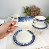 Set of 4 Italian porcelain coffee cups