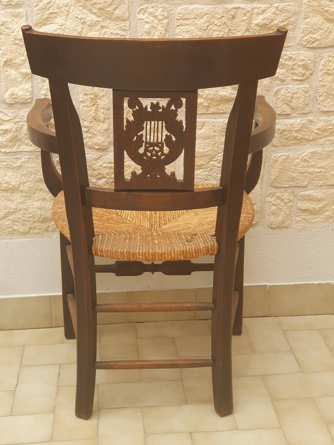 Directory straw armchair