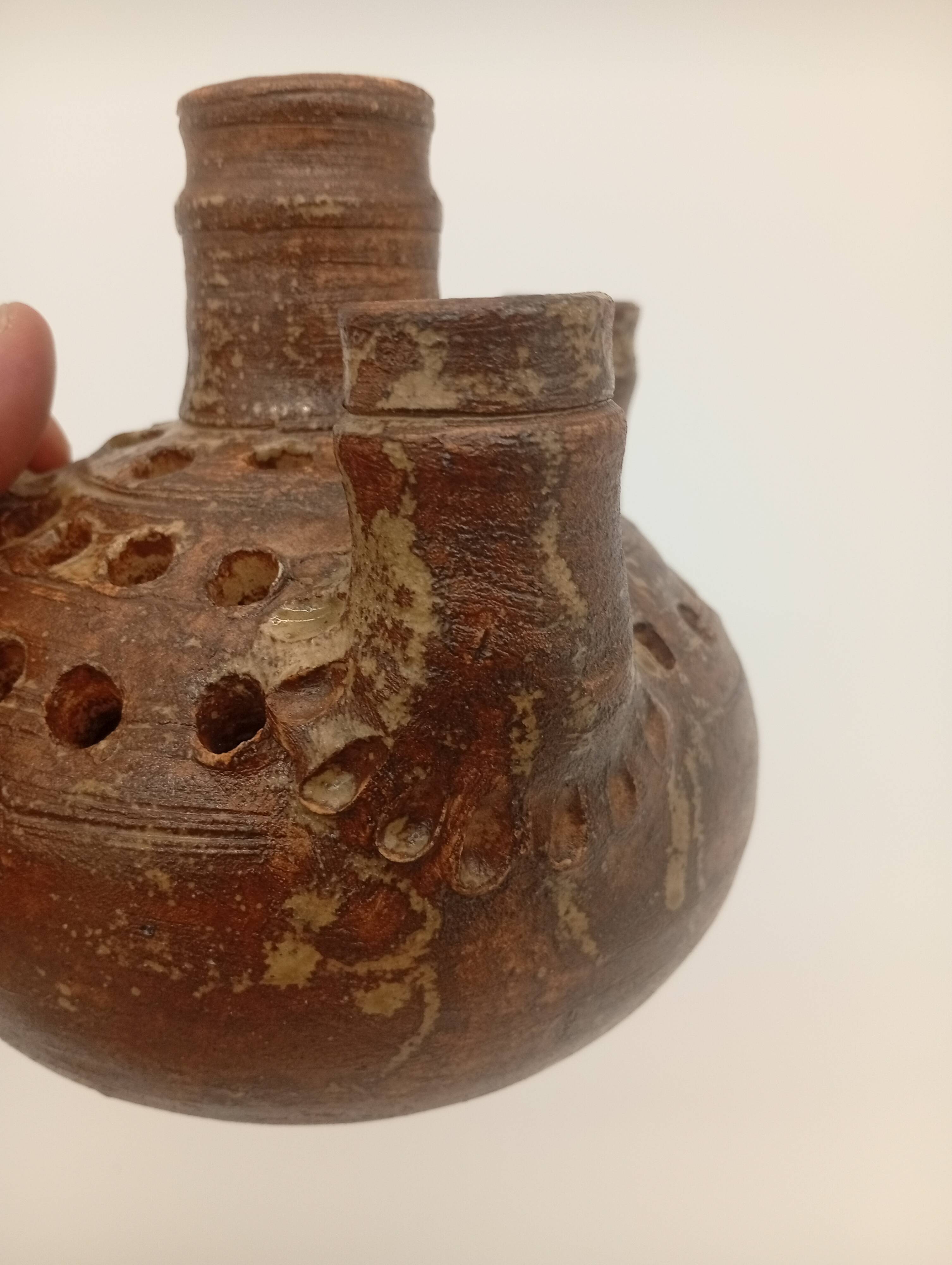 Vase Stoneware Multiple Fireplaces Pottery la Hulotte Caylus Ceramic Studio
