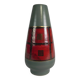 German vase in red and green ceramic, 1960s