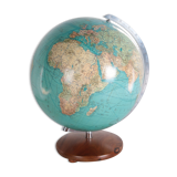 Midcentury glass globe with light from columbus duoerdglobe, germany