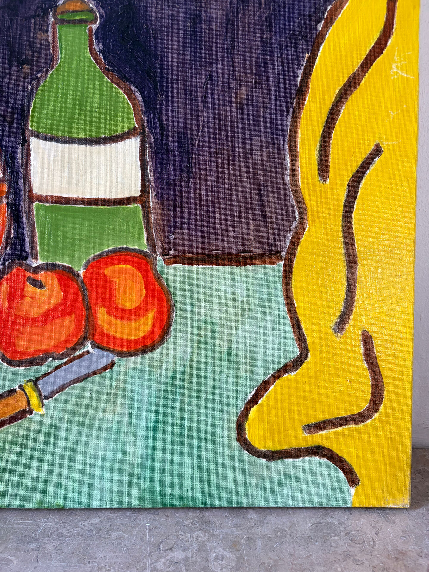 Nature morte signée Lalles 1982