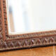 Carved wood mirror, folk art