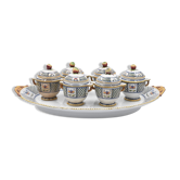 Service a cream Sarreguemines montmorency uc 6 pots 1 tray
