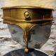 Italian wall console with vintage gilded wood shelf