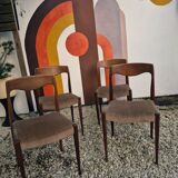 SET 4 Chaises Design Niels Otto Møller 1960