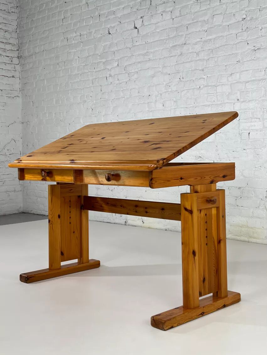 Bureau modulable et inclinable en bois