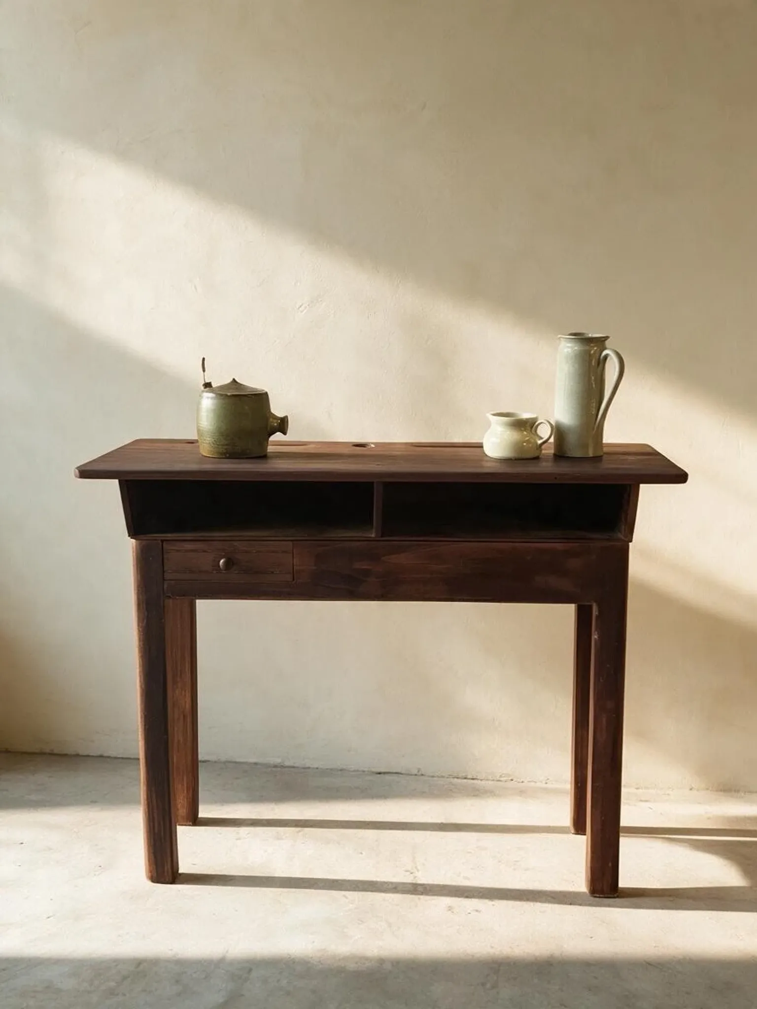 Dark wood secretary desk