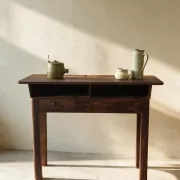 Dark wood secretary desk