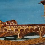 Tuscan painting on canvas, Ponte Vecchio