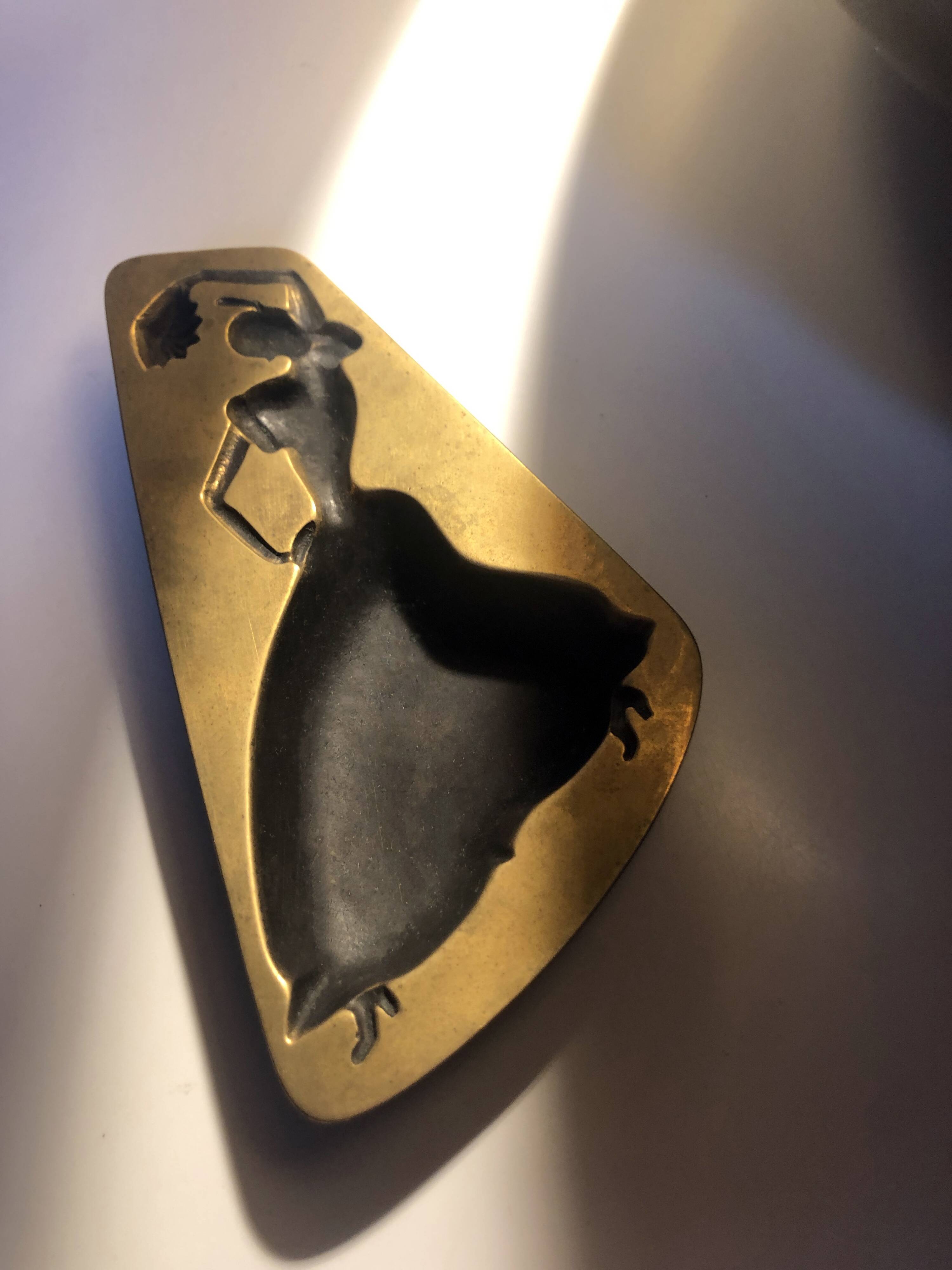 Vintage ashtray • gitanes • solid copper • max ponty • 1950-1960