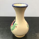 Ancient vase Quimper ceramics painted made a france vintage