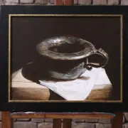 Still life with pewter chamber pot – Marjolein van den Berg, c. 2011