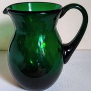 Vintage Empoli blown glass jug