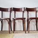 Set of 3 antique wooden bistro chairs