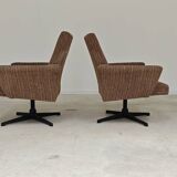 Paire de fauteuils pivotant Tchécoslovaquie 1960