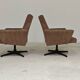Paire de fauteuils pivotant Tchécoslovaquie 1960