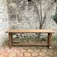 Pair of antique solid oak benches