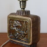 Sandstone lamp base, Willi Fischer, Ego Stengods, Sweden, 1960