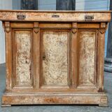 Antique pitch pine counter