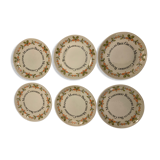 6 Gien cheese plates