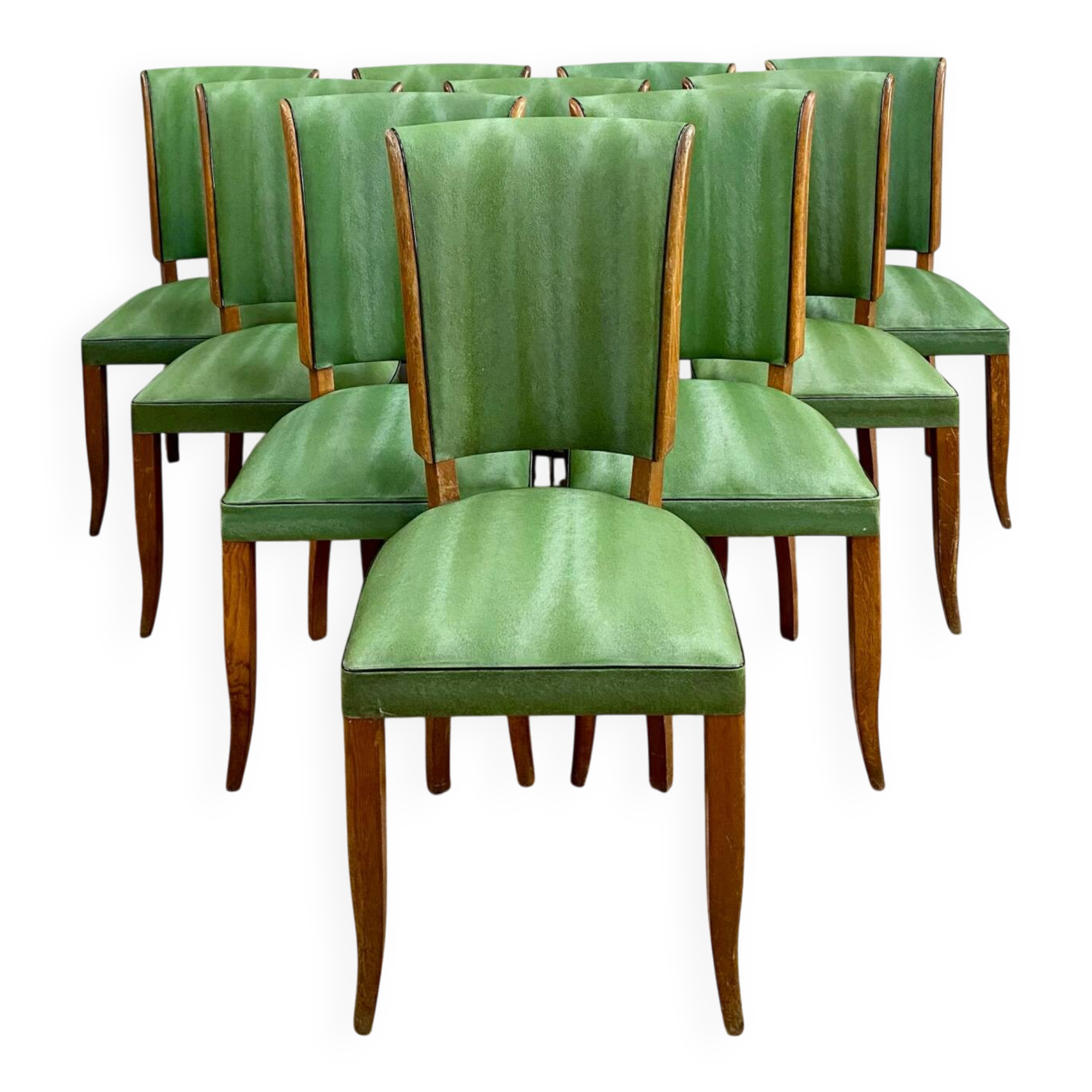 Set of 10 vintage chairs