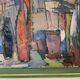 Vintage Modernists Oil Painting Still Life With Red Bottle, Signed Falck