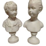 Alabaster busts by Jean Antoine Houdon