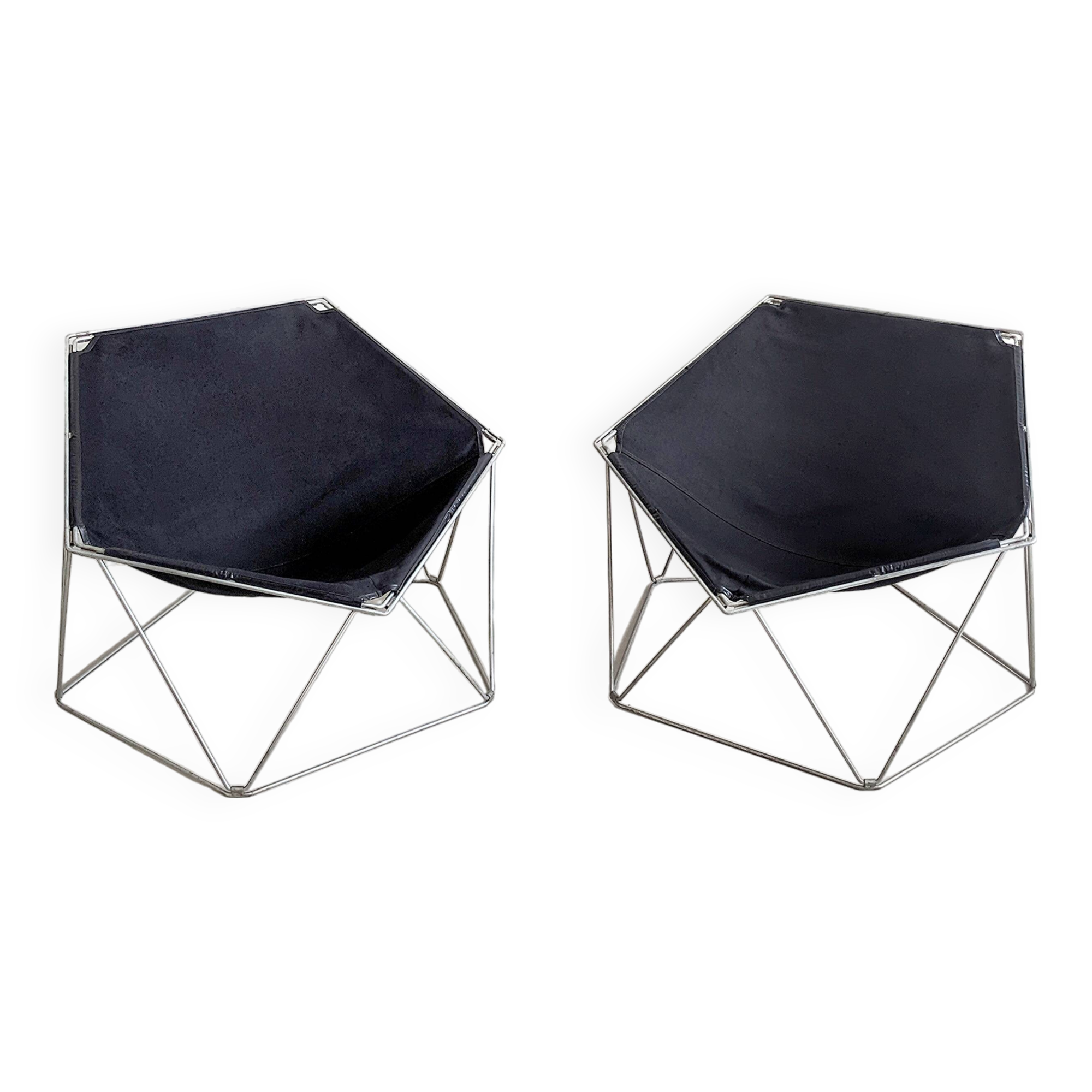 Set of 2 'Penta' Chairs by Jean-Paul Barry & Kim Moltzer for Bofinger 1960's