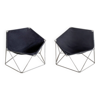 Ensemble de 2 chaises 'Penta' de Jean-Paul Barry et Kim Moltzer pour Bofinger 1960