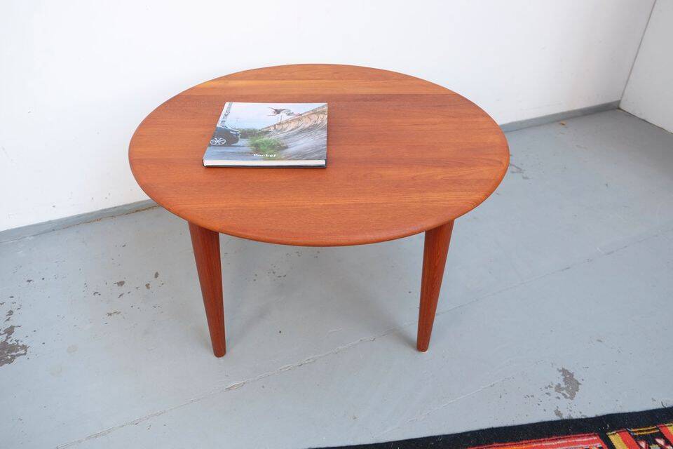 Table basse Wikkelso, teck, années 1960/70, Danemark