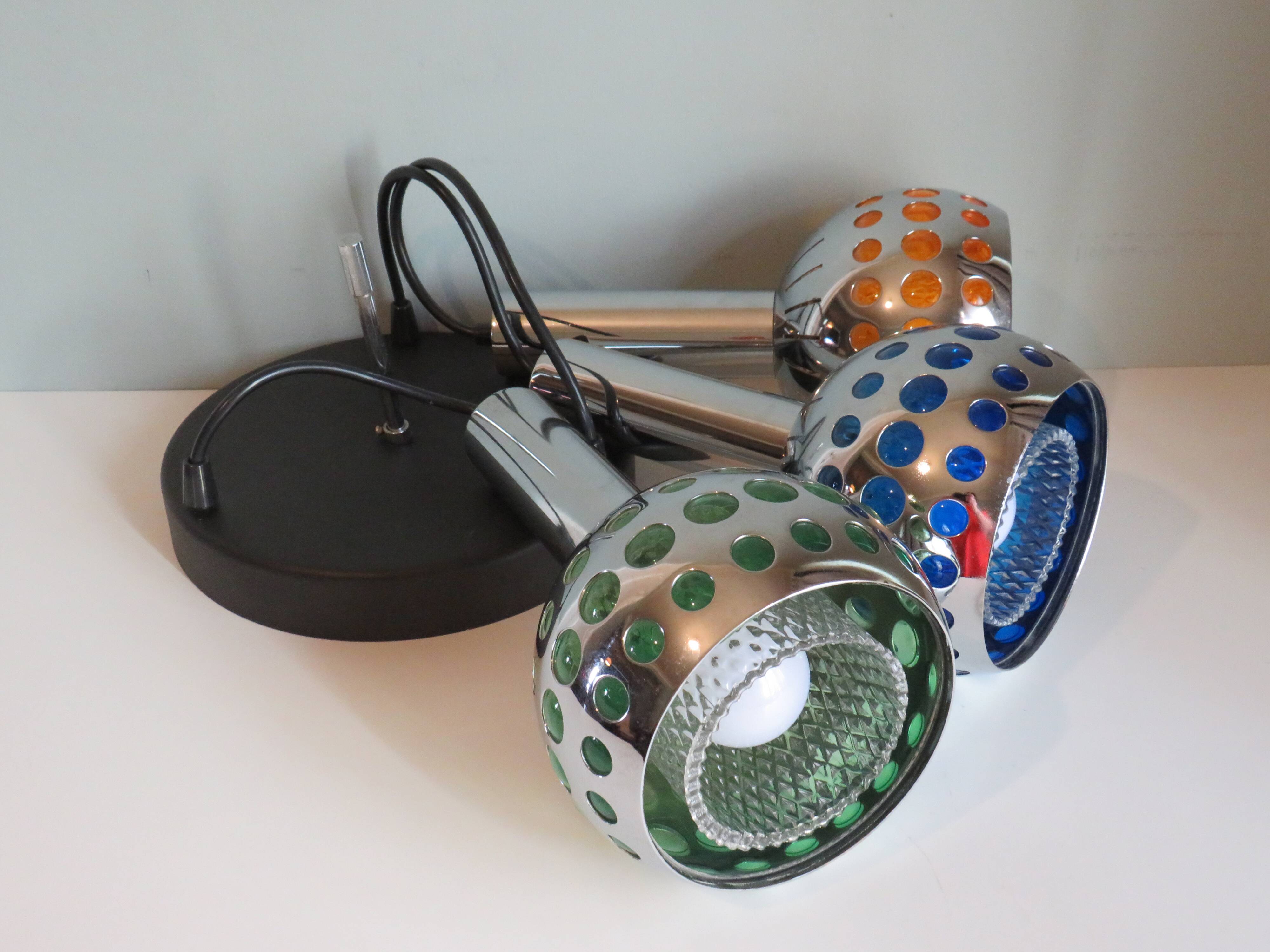 Mid Century Cascade suspension with 3 light points, Massive Belgium 1960