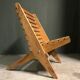 Vintage pine folding scissor chair