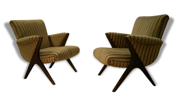 Fauteuil années 50 ciseaux scissor chair scandinave