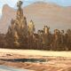 Painting “River in the Alps”, Oil on cardboard.