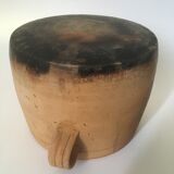 Terracotta marmite and enamelled interior