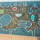 Coffee table in ceramic tiles 60s/70s