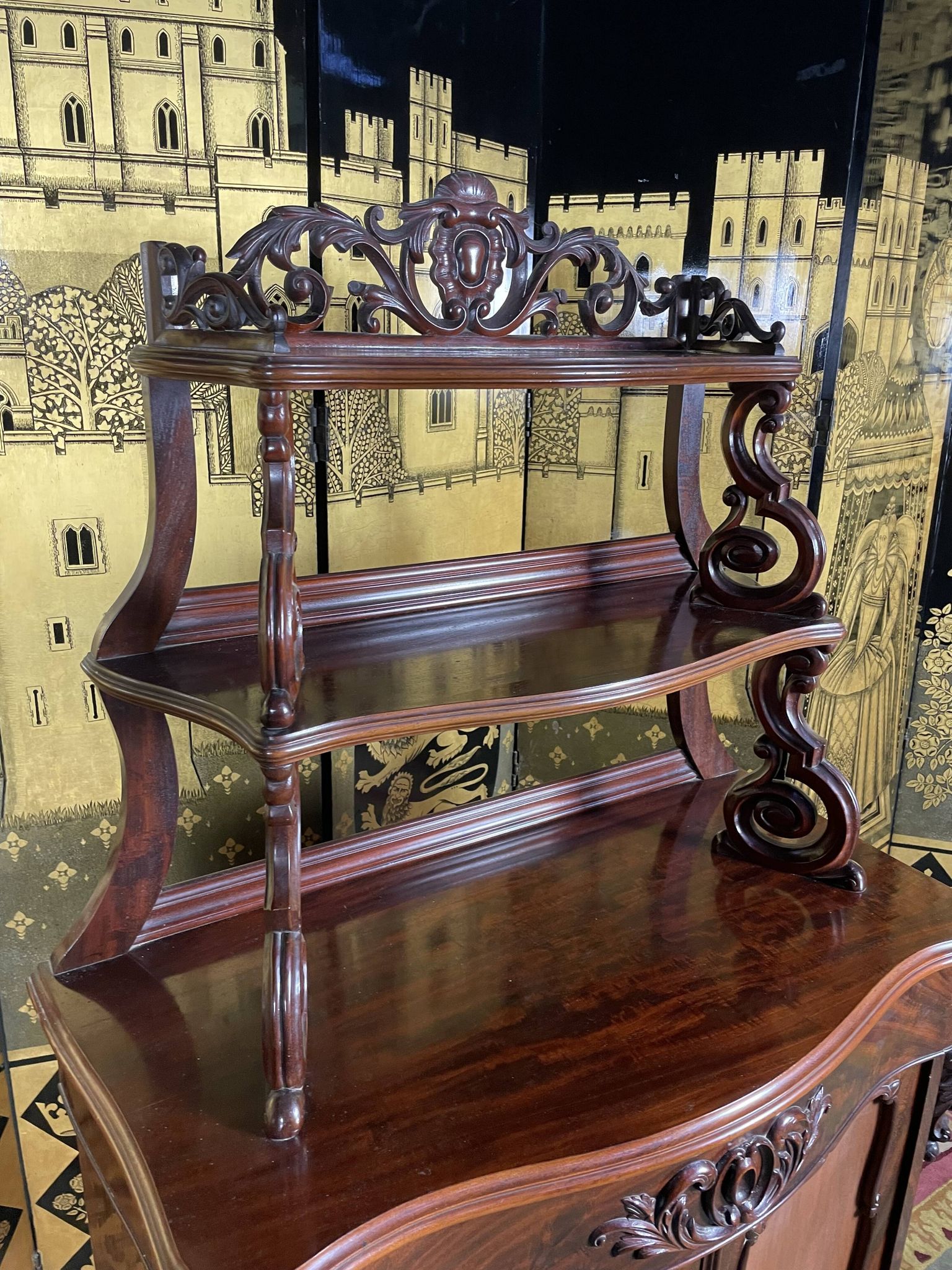 Meuble d’appuie en acajou Napoléon III