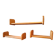 Wall shelves "pine" 1980s