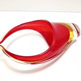Red and Yellow Sommerso Murano Glass Vase attr. to Flavio Poli, Italy