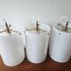 Set of Three Rare Midcentury Pendants Fog & Morup, Denmark, 1960s