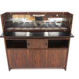 Rosewood bar cabinet "SK 661" and its 2 stools, Johannes Andersen, Denmark, 1960