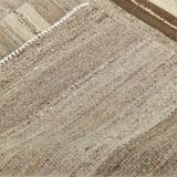 8x10 Kilim Brown & Cream Contemporary Kilim Rug, 233x293Cm