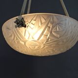 Chandelier / Basin by Noverdy, Silvered Bronze Mount, Art Deco, c. 1930