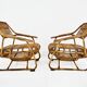 Paire de Fauteuils italiens en rotin, 1960s