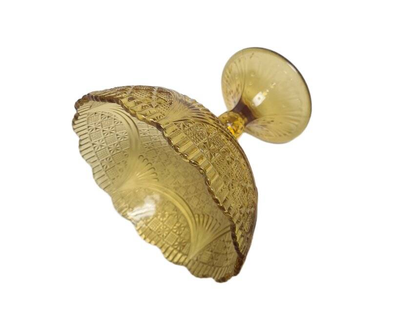 Fruit bowl on stand from Ząbkowice Glassworks, 1970s