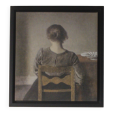Canvas reproduction of "Rest" by Vilhelm Hammershøi.